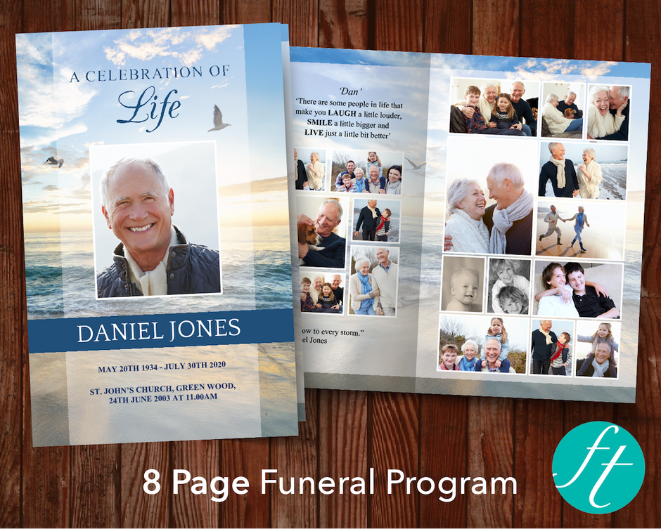 Funeral Program Templates | Easy To Download, Edit & Print – Funeral ...