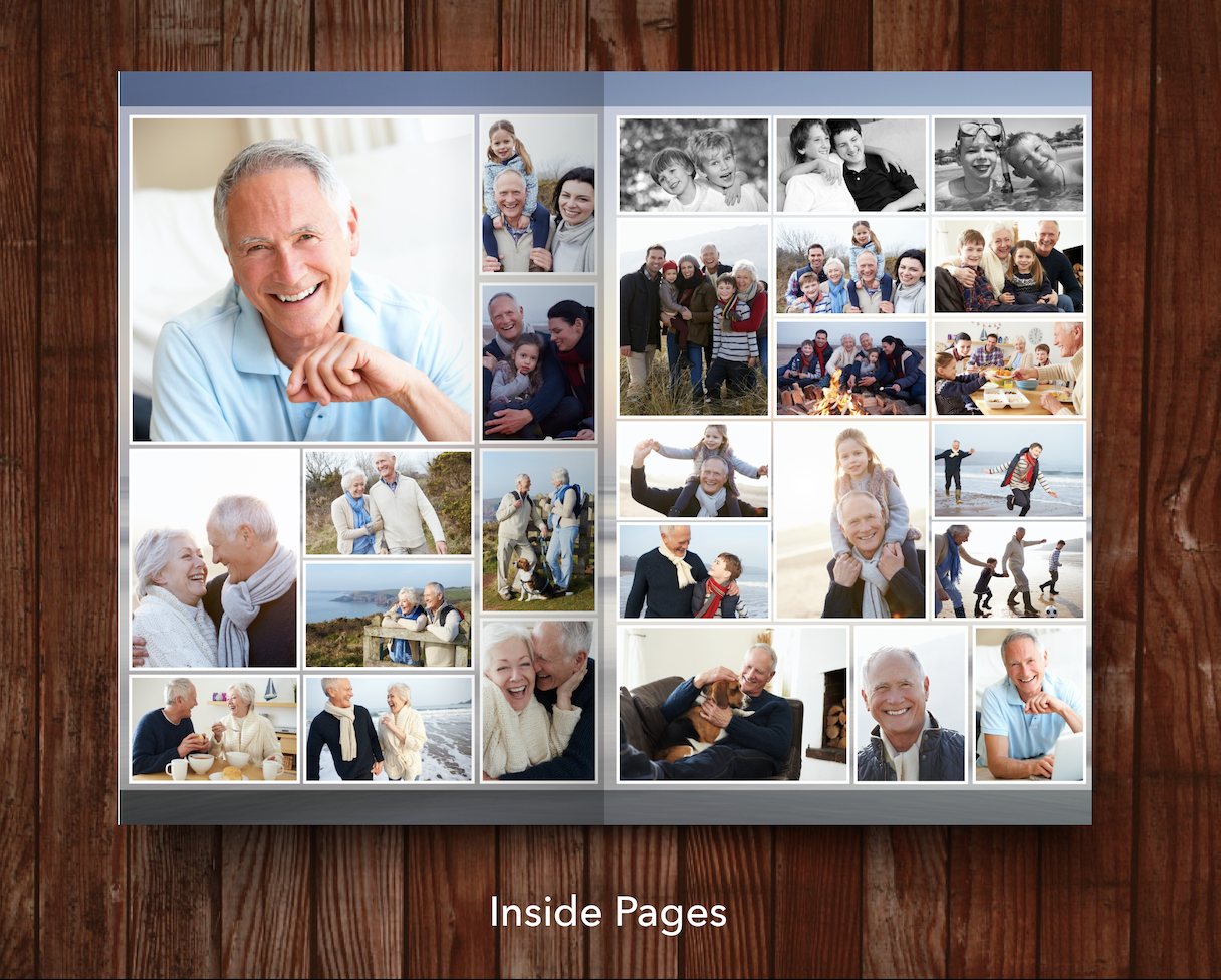8 Page Beach Sunset Funeral Program Template