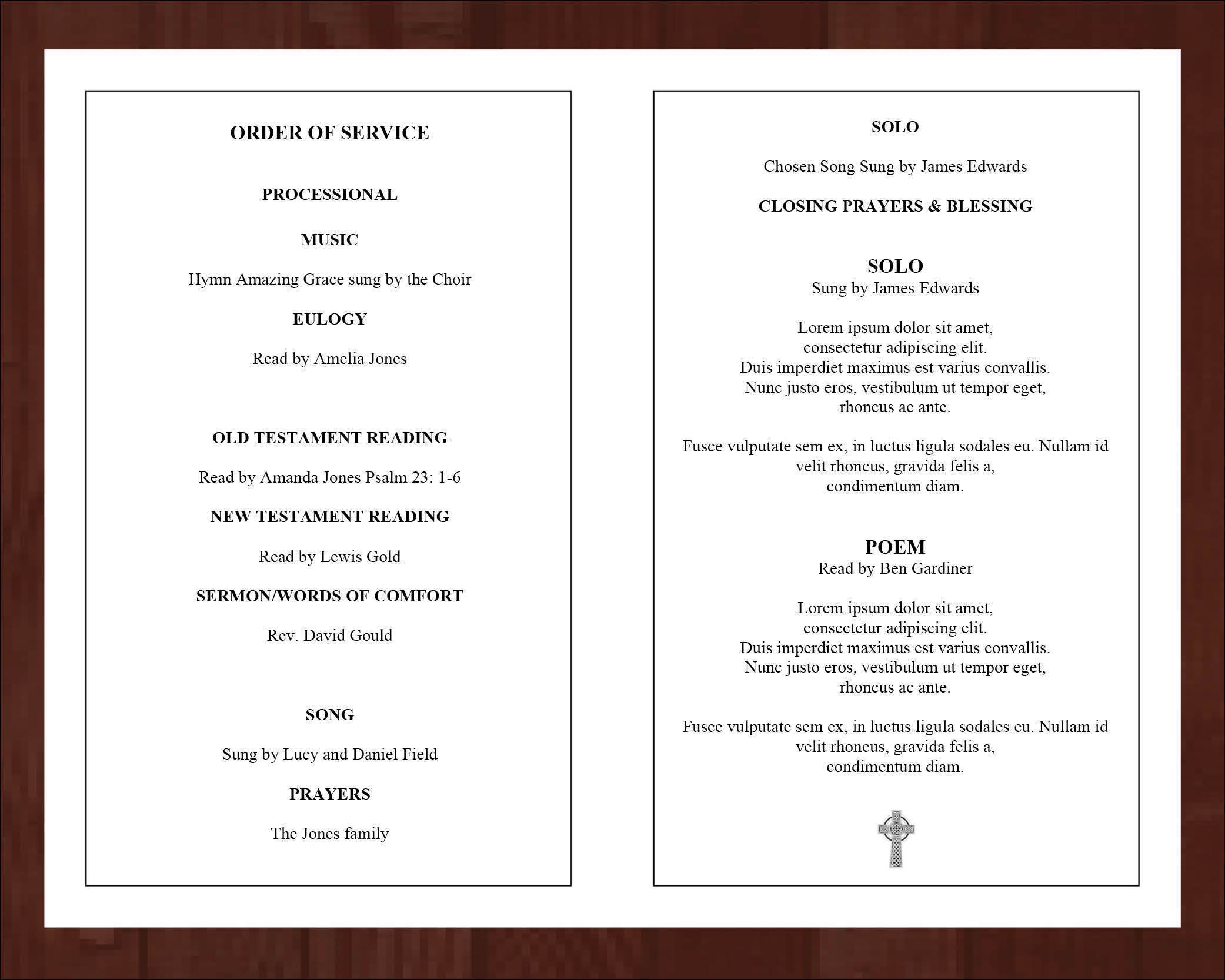 Funeral Program Catholic No Mass funeral-program-catholic-no-mass