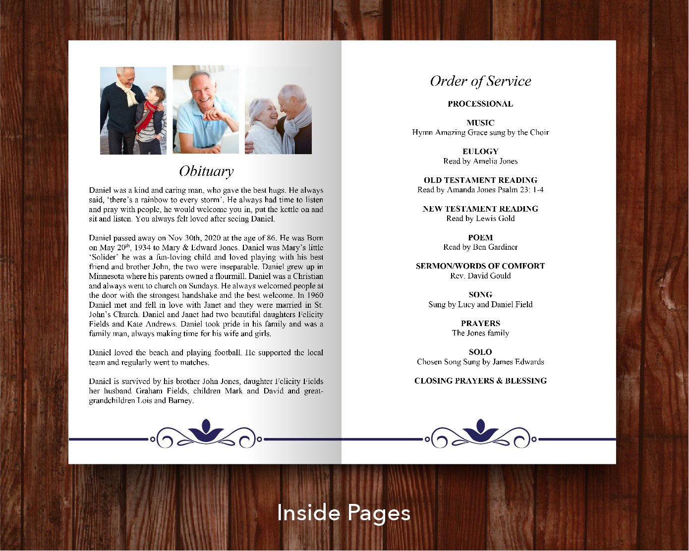 Modern Funeral Programs Examples Sample Funeral Programs Templates Select A Funeral Program Design And