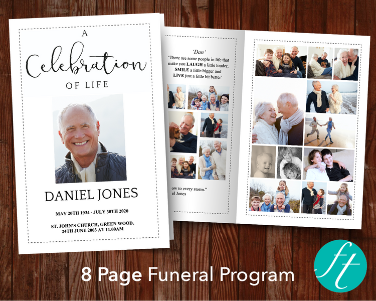 8 Page Essential Funeral Program Template – Funeral Templates