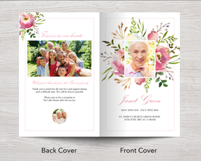 8 Page Floral Burst Funeral Program Template – Funeral Templates