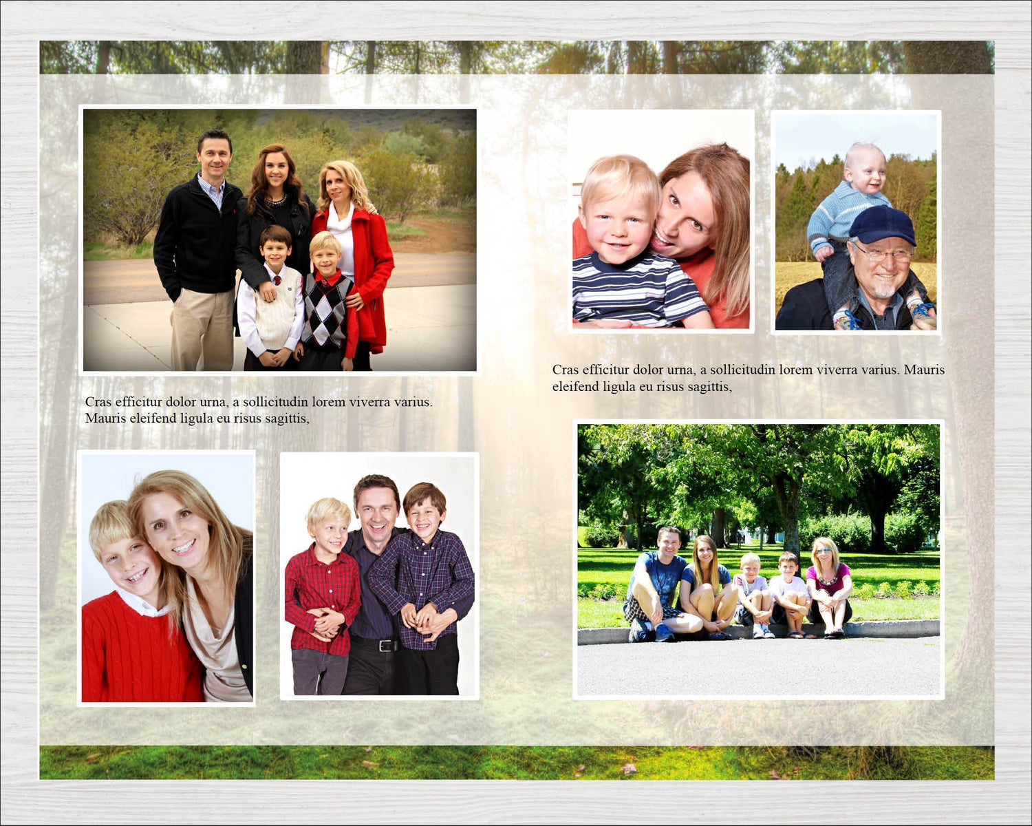 8 Page Forest Funeral Program Template