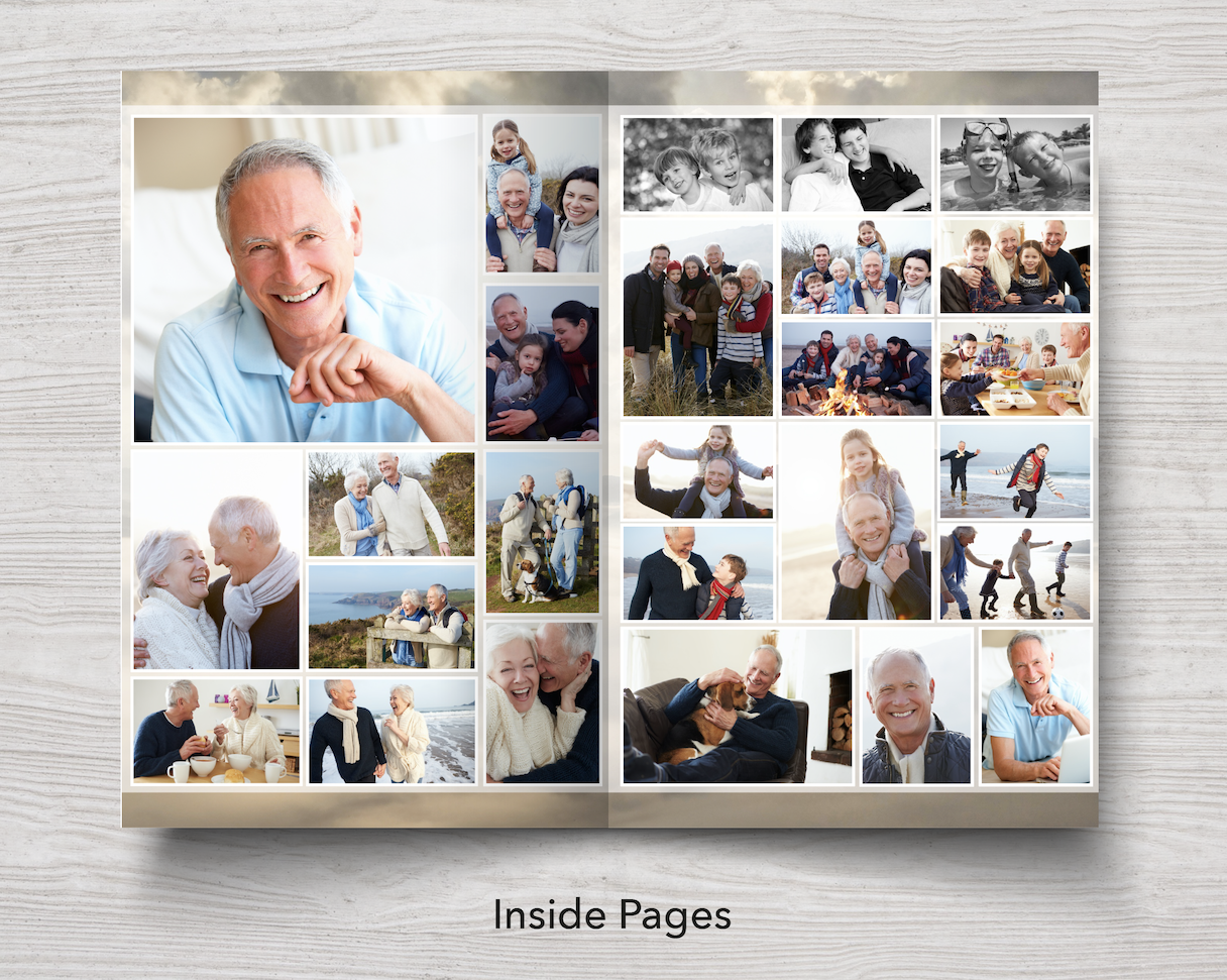 8 Page Mountain Funeral Program Template
