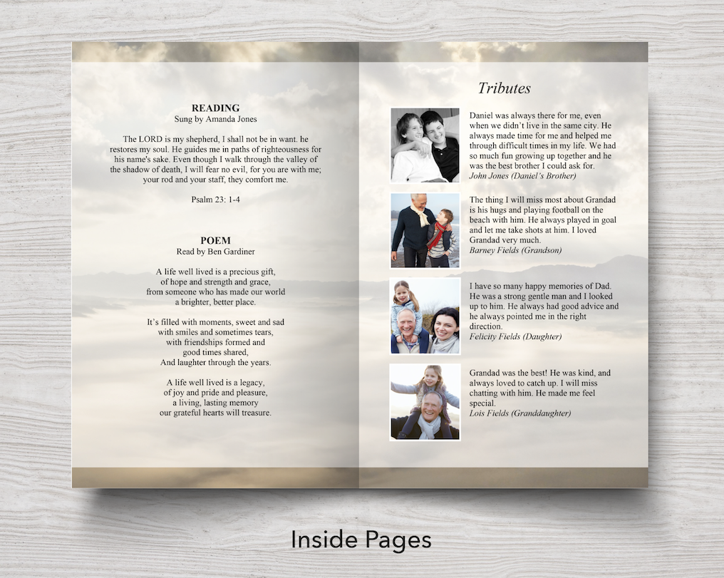 Pittsburgh Steelers Fan 8 Page Funeral Program Template | Memorial Program  | Printable Microsoft Word | Order of Service