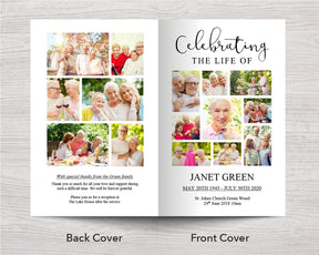 8 Page Photos Funeral Program Template – Funeral Templates