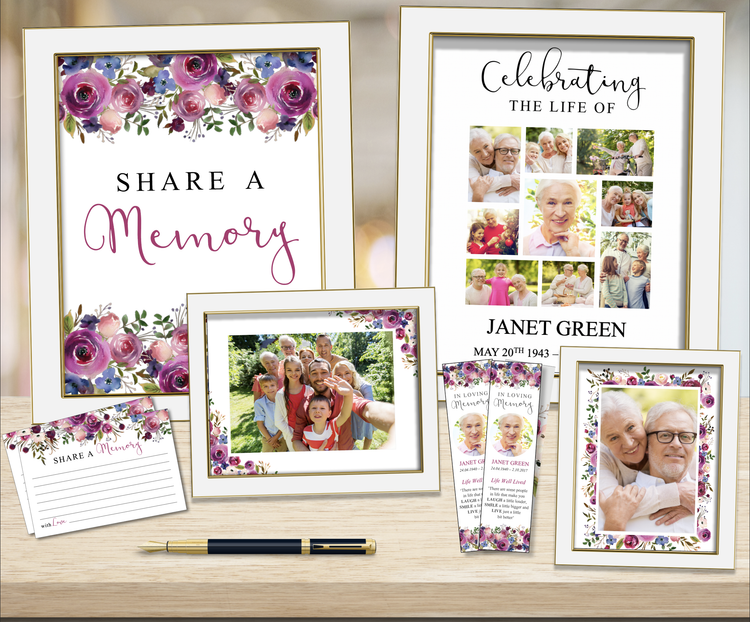 Purple Roses Funeral Display Table Templates – Funeral Templates