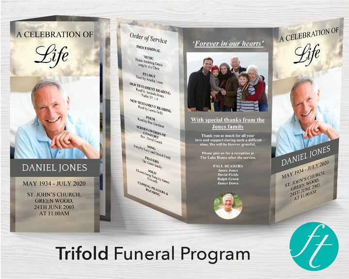 Trifold Funeral Program Templates – tagged 