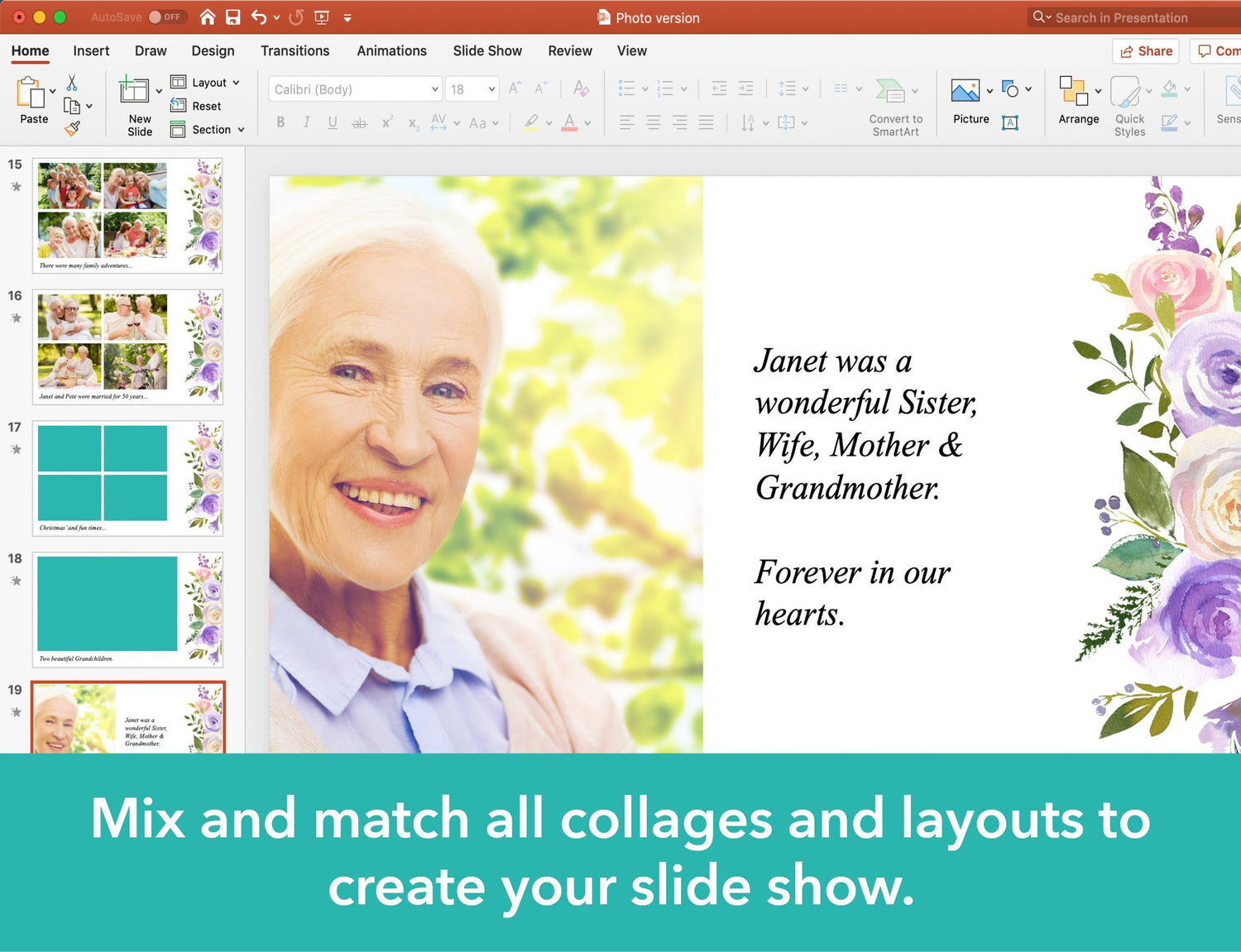 Lilac Bouquet Funeral Slide Show