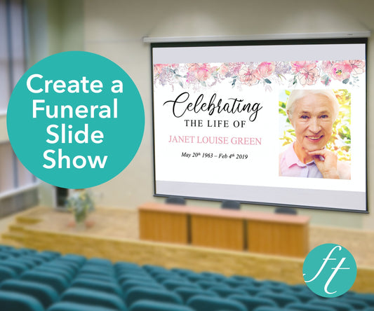 Pink Blush Funeral Slide Show Template