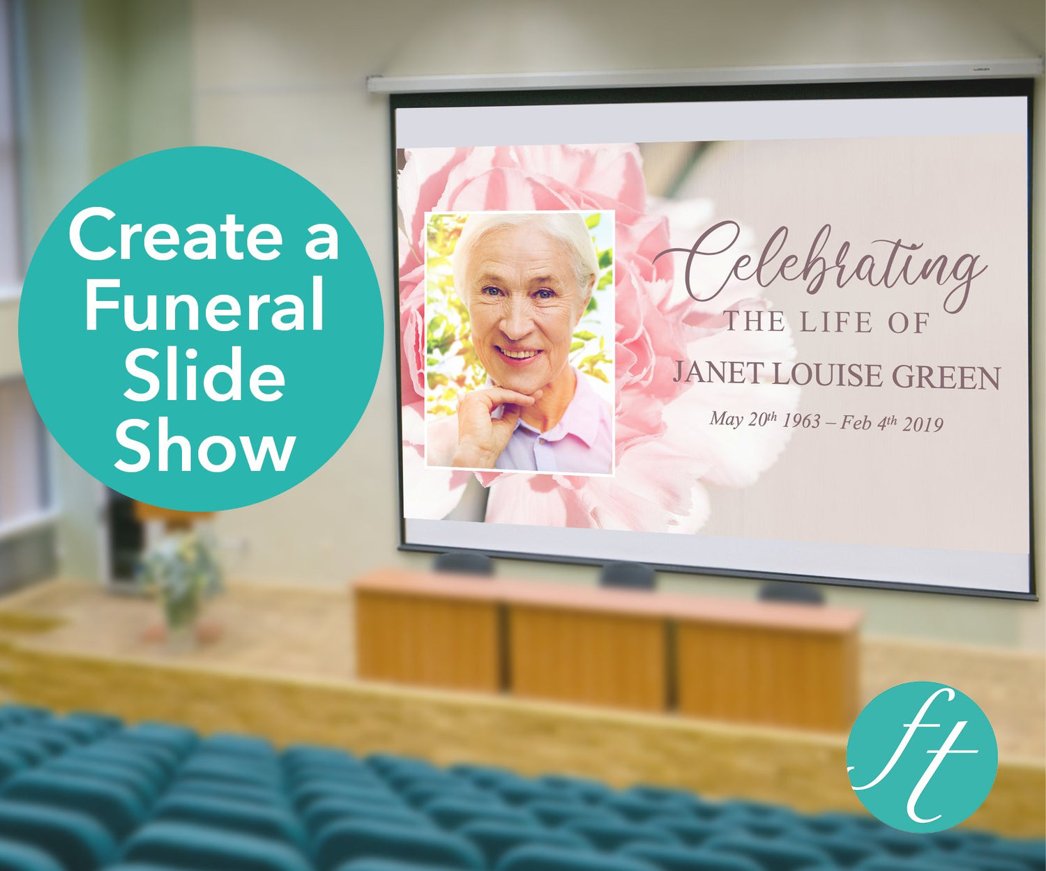 Pink Carnations Funeral Slide Show Template