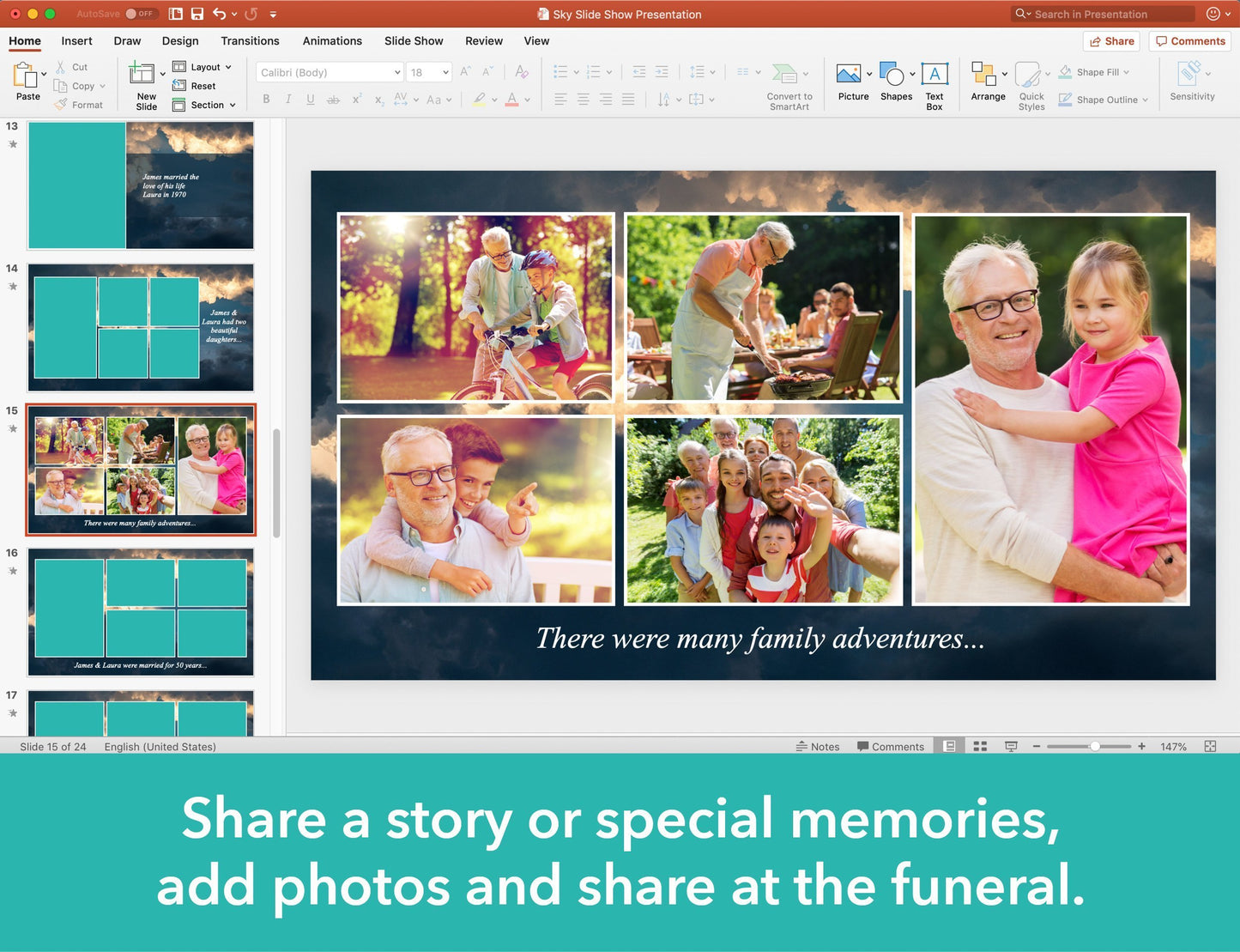 Sky Funeral Slide Show Template