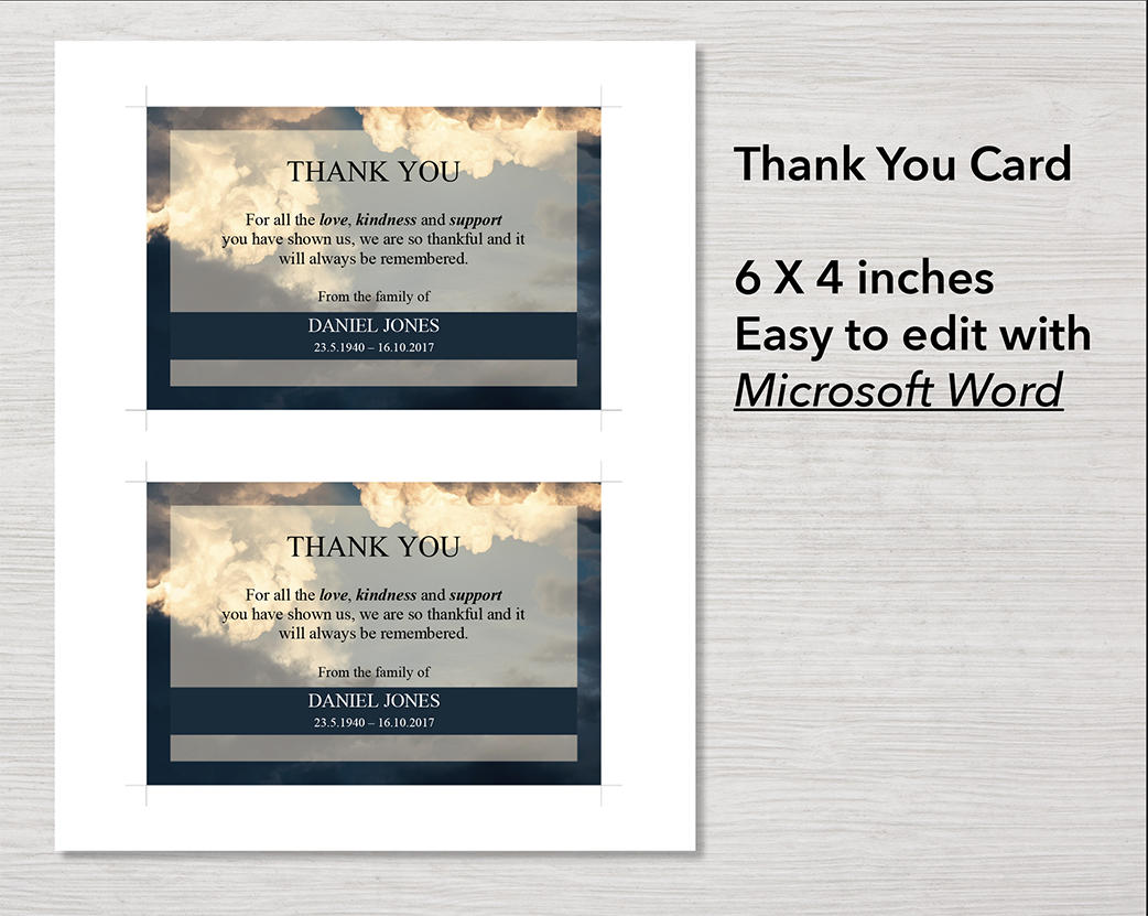 4 Page Sky Program + Sign, Slide Show, Thank You & Invite