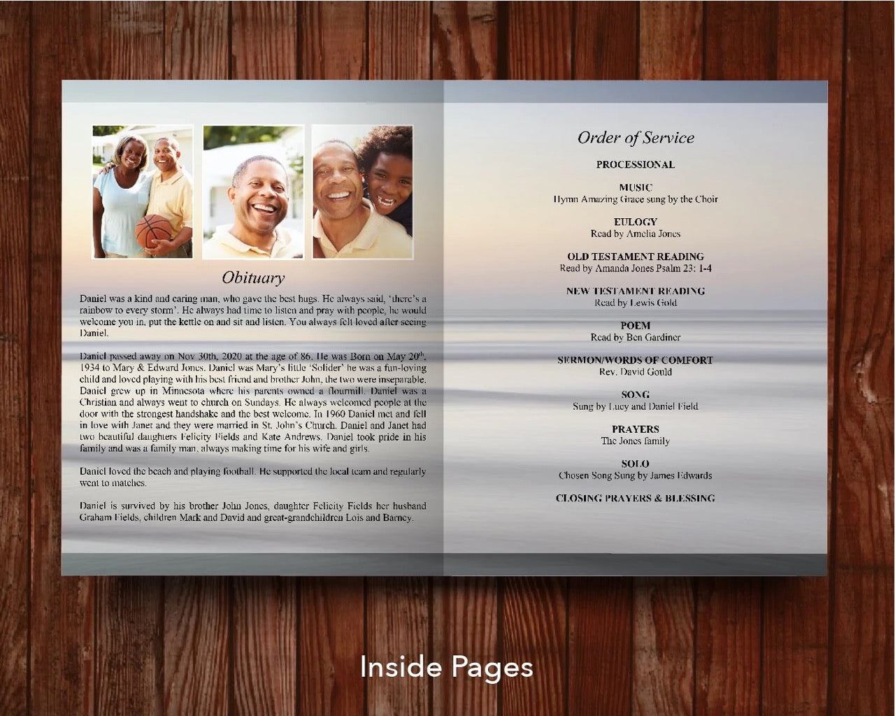 Top Ten 8-Page 11x17 Inch Funeral Program Templates (Commercial Licenses)