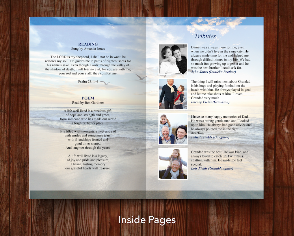 Top Ten 8-Page Funeral Program Templates (Commercial Licenses)