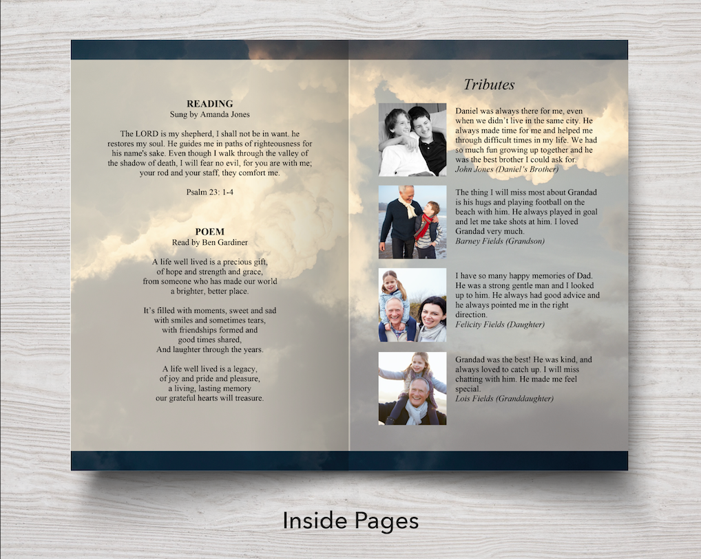 Top Ten 8-Page Funeral Program Templates (Commercial Licenses)