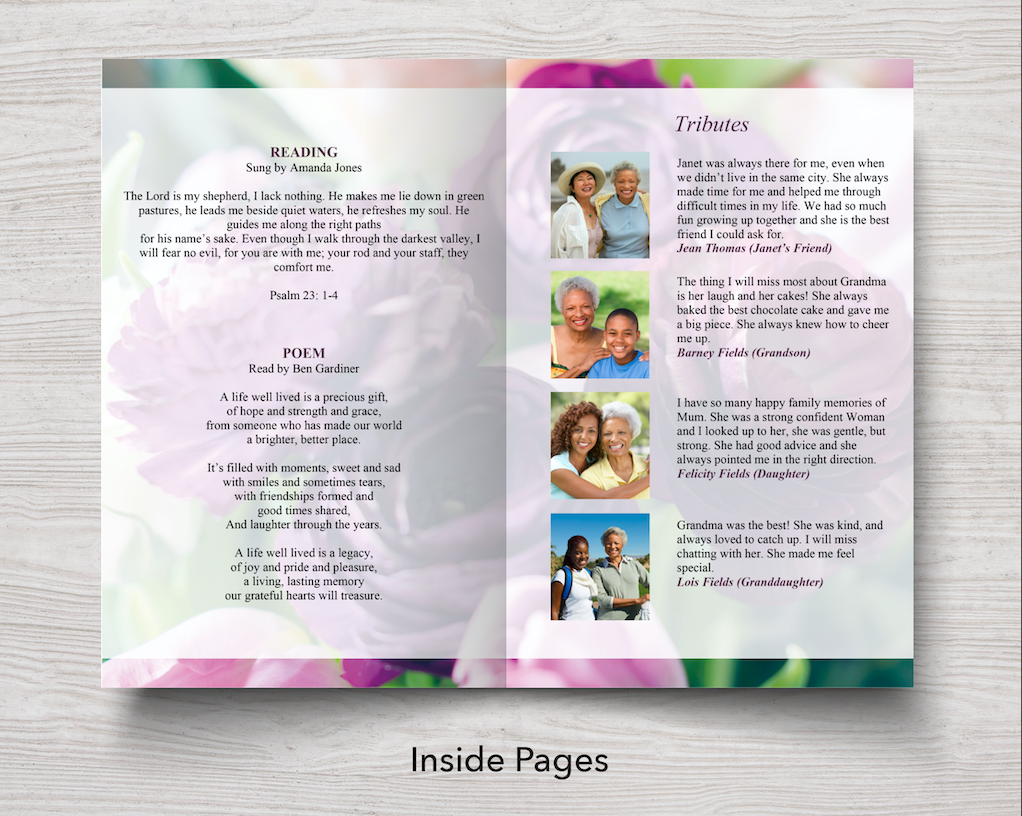 Top Ten 8-Page Funeral Program Templates (Commercial Licenses)