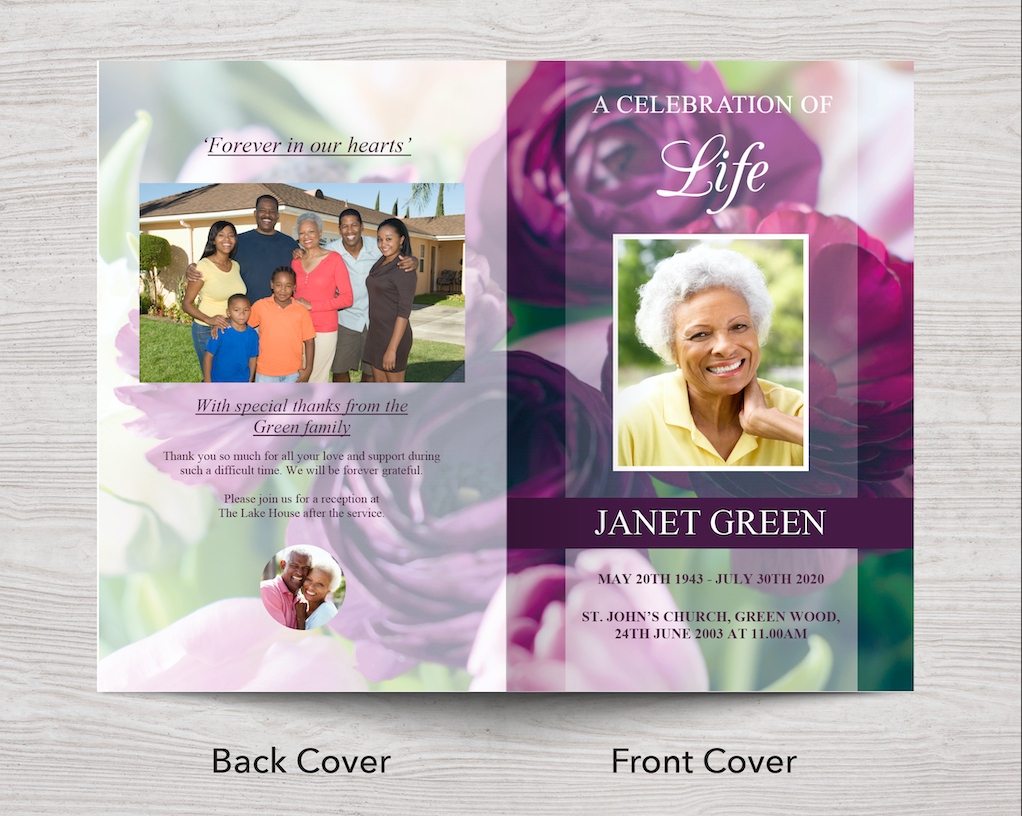 Top Ten 8-Page Funeral Program Templates (Commercial Licenses)