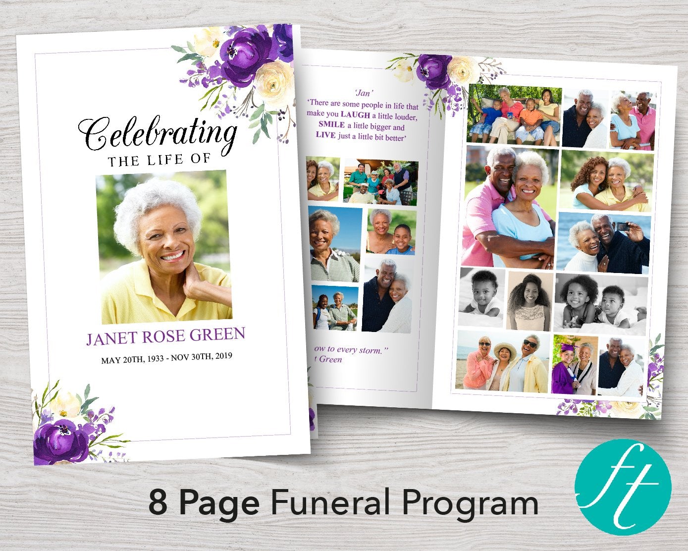 Top Ten 8-Page Funeral Program Templates (Commercial Licenses)