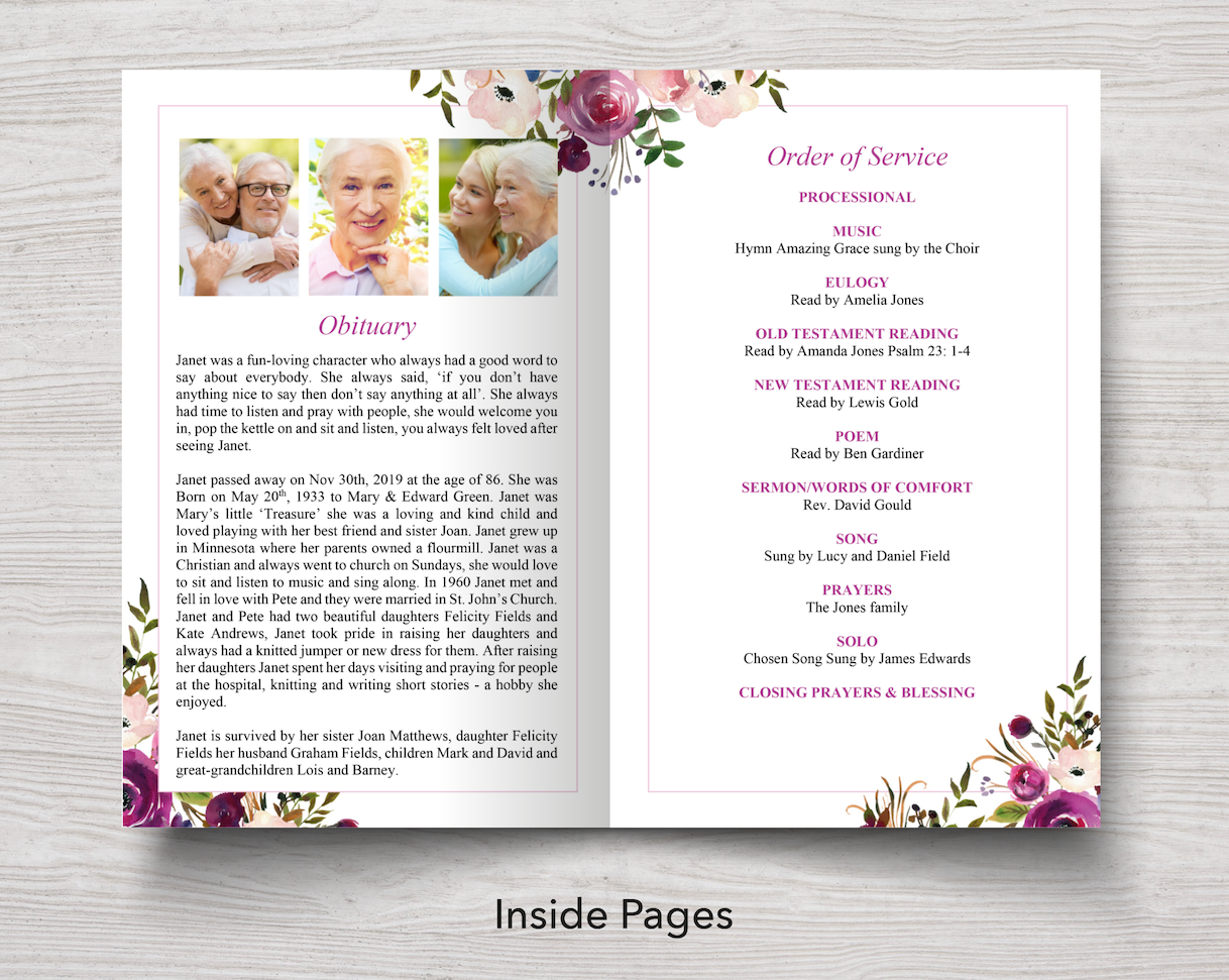 Top Ten 8-Page Funeral Program Templates (Commercial Licenses)