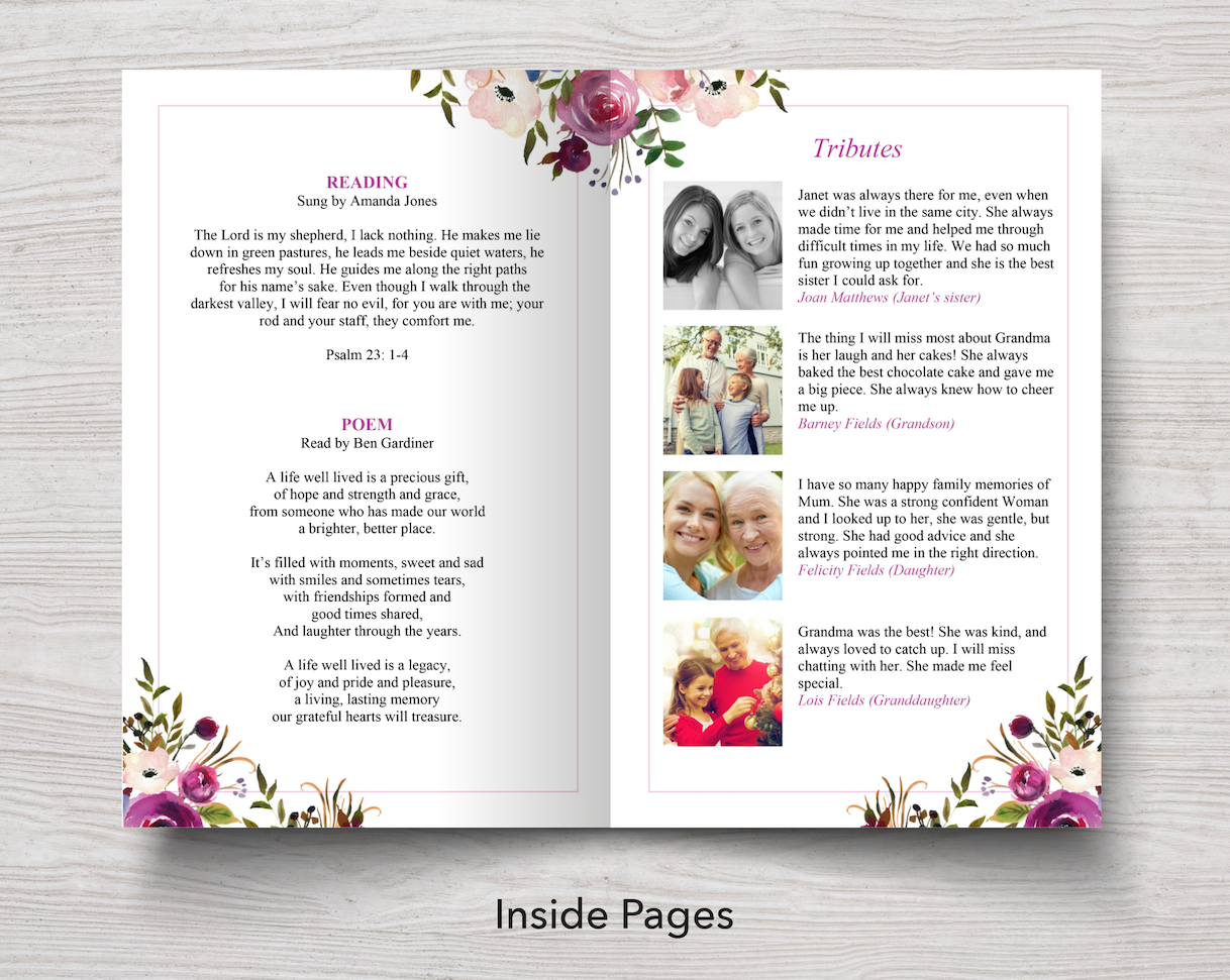 Top Ten 8-Page Funeral Program Templates (Commercial Licenses)