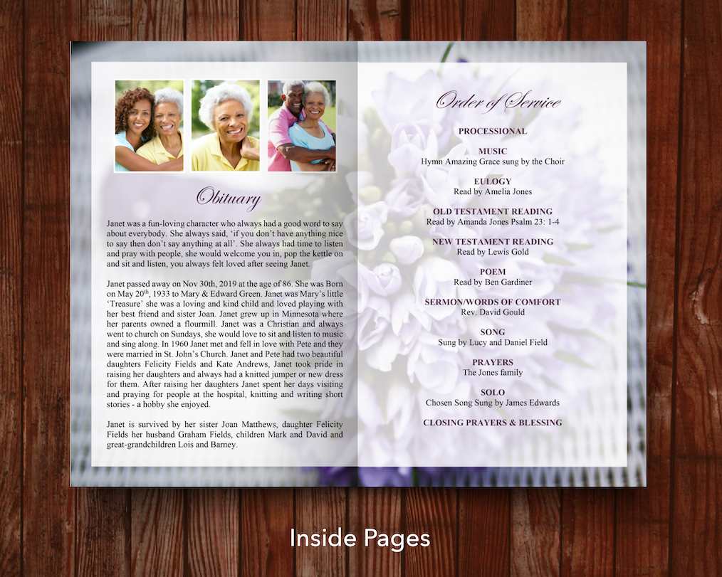 Top Ten 8-Page Funeral Program Templates (Commercial Licenses)