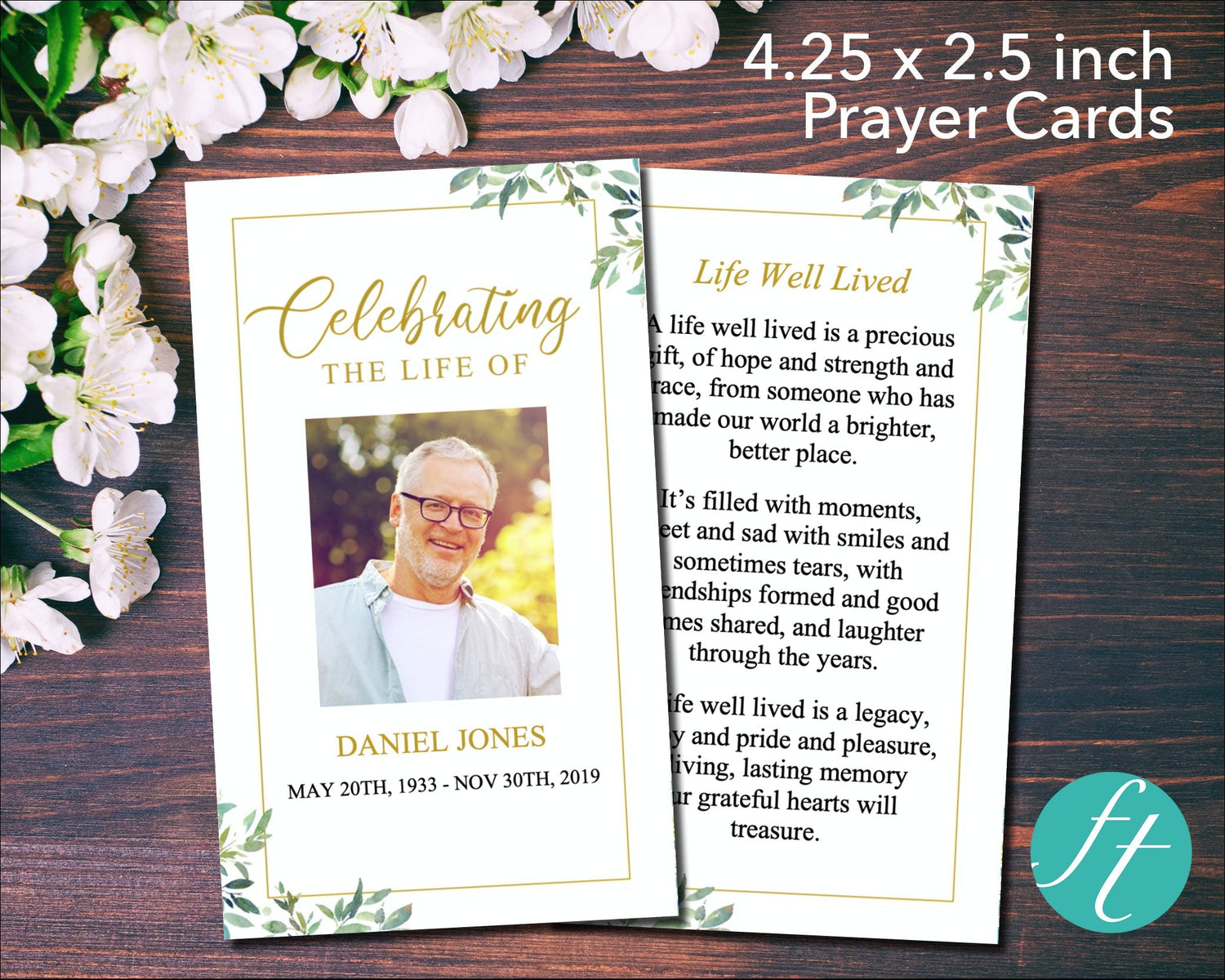 Green Leaf Funeral Prayer Card (4.25 x 2.5 inches) – Funeral Templates green-leaf-funeral-prayer-card-4-25-x-2-5-inches-funeral-templates